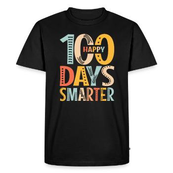100th Day Of School Teacher 100 Days Smarter - Men's Premium Organic T-Shirt - black - Front - Nico (187cm)
