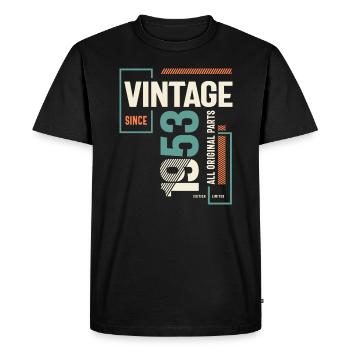 1953 71e anniversaire cadeaux 71 ans hommes femmes - T-shirt Premium bio Homme - noir - Devant - Nico (187cm)