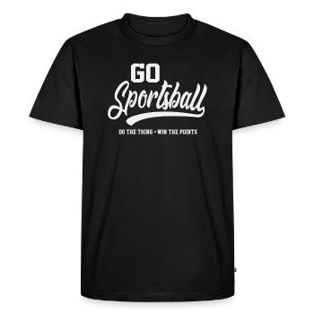 Go Sportsball Funny Sarcastic Sports - Men's Premium Organic T-Shirt - black - Front - Nico (187cm)