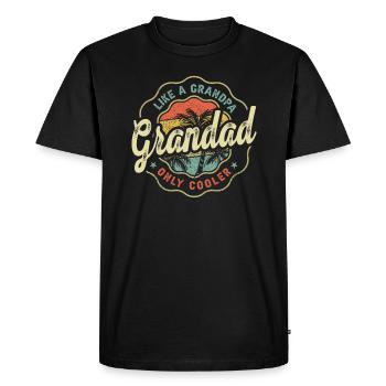 Grand-père comme un grand-père seulement glacière - Fête des pères - T-shirt Premium bio Homme - noir - Devant - Nico (187cm)