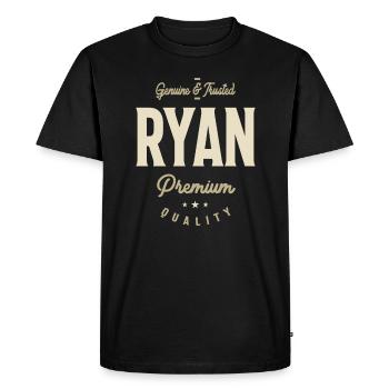 Ryan Genuine & Trusted Custom Name Ryan - Men's Premium Organic T-Shirt - black - Front - Nico (187cm)
