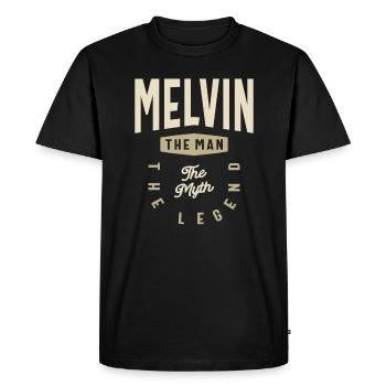 Melvin The Man The Myth The Legend - Men's Premium Organic T-Shirt - black - Front - Nico (187cm)