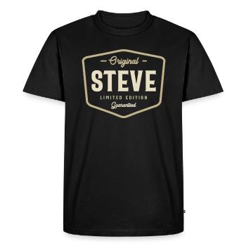 Original Steve Édition Limitée Nom Personnalisé Steve - T-shirt Premium bio Homme - noir - Devant - Nico (187cm)