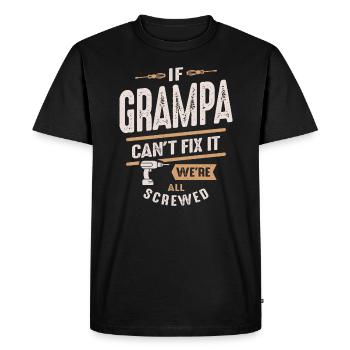 Si Grampa ne peut pas le réparer, drôle de fête des pères - T-shirt Premium bio Homme - noir - Devant - Nico (187cm)