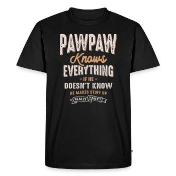 Papaye sait tout drôle Fête des pères - T-shirt Premium bio Homme - noir - Devant - Nico (187cm)