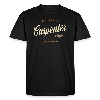 Craftsmanship - Original Carpenter - Men's Premium Organic T-Shirt - black - Front - Nico (187cm)