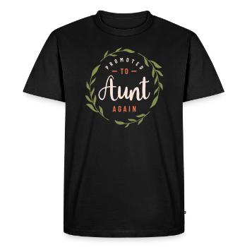 Promu à nouveau tante - Fête des mères - T-shirt Premium bio Homme - noir - Devant - Nico (187cm)