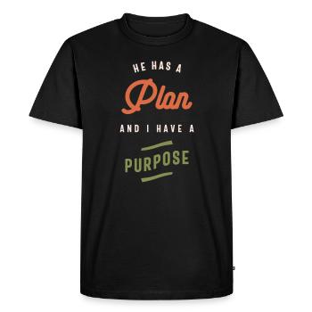 Citation chrétienne de la vie utile du Plan Divin - T-shirt Premium bio Homme - noir - Devant - Nico (187cm)
