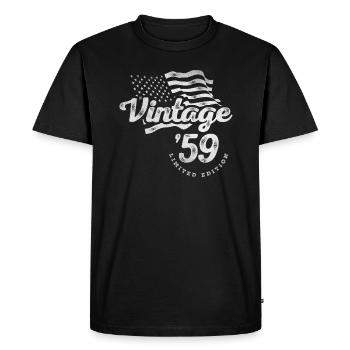 65th Birthday Vintage 1959 Gifts 65 Year Old - Men's Premium Organic T-Shirt - black - Front - Nico (187cm)