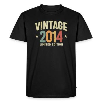 10yr BDay Funny 2014 10th 10 Year Old Birthday - Men's Premium Organic T-Shirt - black - Front - Nico (187cm)