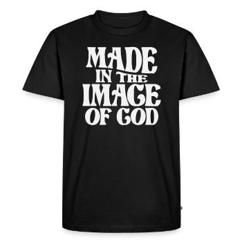 Image Of God Christian Quote - Men's Premium Organic T-Shirt - black - Front - Nico (187cm)
