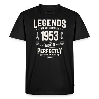 1953 71e anniversaire Cadeaux 71 ans Hommes Femmes - T-shirt Premium bio Homme - noir - Devant - Nico (187cm)
