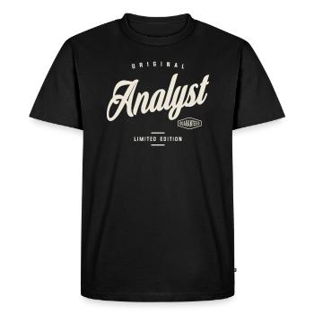 Original Analyst Job Occupation - Men's Premium Organic T-Shirt - black - Front - Nico (187cm)