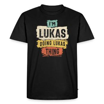 I'm Lukas Doing Lukas Thing Funny - Men's Premium Organic T-Shirt - black - Front - Nico (187cm)