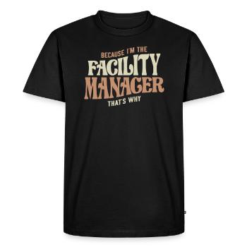 Stolzer Facility Manager - Männer Premium Bio T-Shirt - Schwarz - Vorne - Nico (187cm)