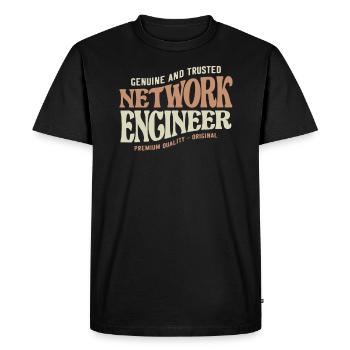 Fier ingénieur réseau - T-shirt Premium bio Homme - noir - Devant - Nico (187cm)