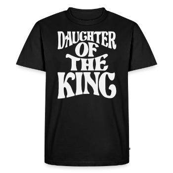 Daughter Of The King - Christian Quote - Men's Premium Organic T-Shirt - black - Front - Nico (187cm)