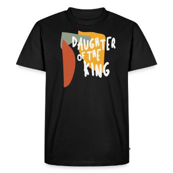 Daughter of the King - Empowering Christian Quote - Men's Premium Organic T-Shirt - black - Front - Nico (187cm)