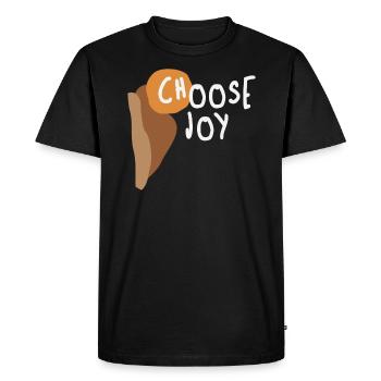 Choose Joy - Citation chrétienne édifiante - T-shirt Premium bio Homme - noir - Devant - Nico (187cm)