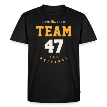 Team 47 Years Old - 47th Birthday - Men's Premium Organic T-Shirt - black - Front - Nico (187cm)