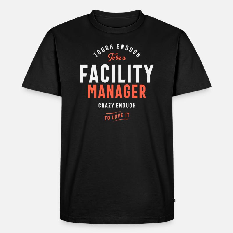 Lustiger Beruf Job Facility Manager - Männer Premium Bio T-Shirt - Schwarz