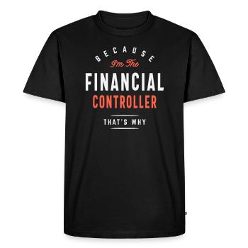Funny Occupation Job Financial Controller - Men's Premium Organic T-Shirt - black - Front - Nico (187cm)