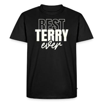 Bester Frottee aller Zeiten Personalisierter Name Frottee - Männer Premium Bio T-Shirt - Schwarz - Vorne - Nico (187cm)