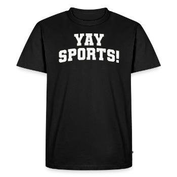 Yay Sports - Sports drôles - T-shirt Premium bio Homme - noir - Devant - Nico (187cm)