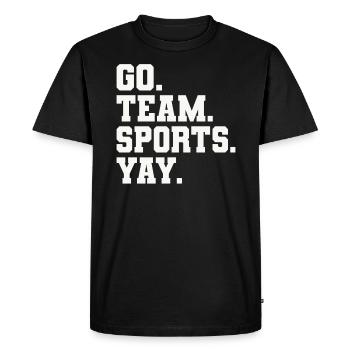 Go Team Sports Yay - Funny Sports - T-shirt Premium bio Homme - noir - Devant - Nico (187cm)