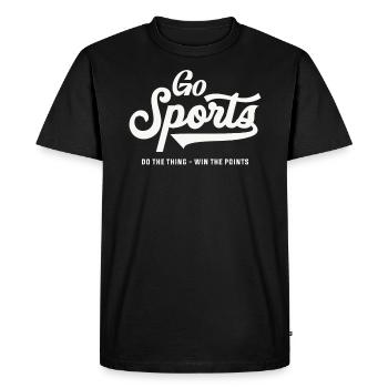 Go Sports - Sports amusants - T-shirt Premium bio Homme - noir - Devant - Nico (187cm)