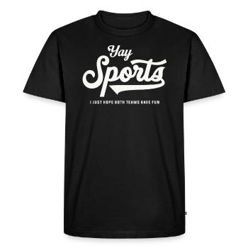 Yay Sports - Sports drôles - T-shirt Premium bio Homme - noir - Devant - Nico (187cm)