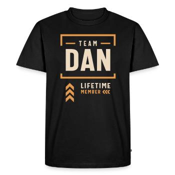 Team Dan Lifetime Member Funny Name Dan - Men's Premium Organic T-Shirt - black - Front - Nico (187cm)