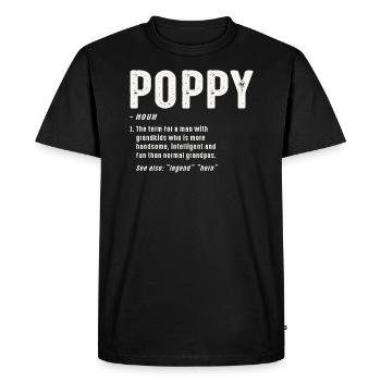 Définition du coquelicot - T-shirt Premium bio Homme - noir - Devant - Nico (187cm)