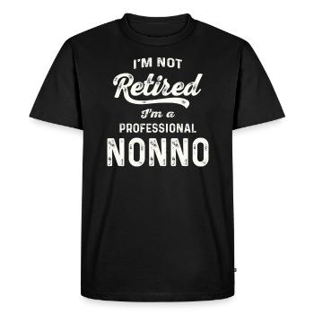 La retraite nonno redéfinie - Grands-parents - T-shirt Premium bio Homme - noir - Devant - Nico (187cm)