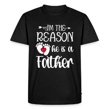 Je suis la raison pour laquelle il est un père correspondant - T-shirt Premium bio Homme - noir - Devant - Nico (187cm)
