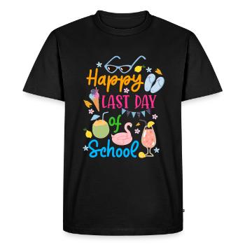 Happy Last Day of School Summer Break - Men's Premium Organic T-Shirt - black - Front - Nico (187cm)