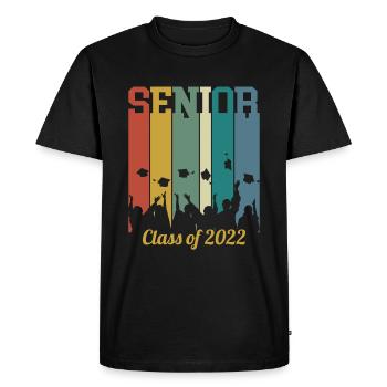 Senior Class Of 2022 Vintage Retro - Men's Premium Organic T-Shirt - black - Front - Nico (187cm)