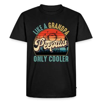 Peepaw comme un grand-père seulement plus cool Fête des pères - T-shirt Premium bio Homme - noir - Devant - Nico (187cm)