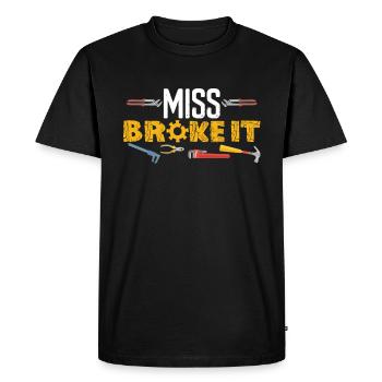 Miss Broke It Mechanic Fête des Pères Matching - T-shirt Premium bio Homme - noir - Devant - Nico (187cm)
