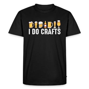 I Do Crafts Beer Drinking - Men's Premium Organic T-Shirt - black - Front - Nico (187cm)