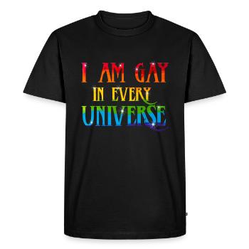 I Am Gay In Every Universe LGBT Pride Month - Men's Premium Organic T-Shirt - black - Front - Nico (187cm)