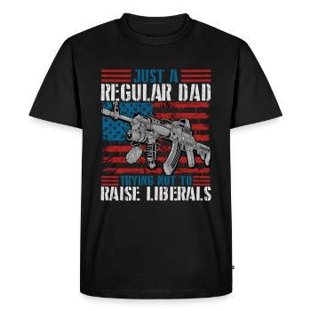 Essayer de ne pas élever les libéraux - T-shirt Premium bio Homme - noir - Devant - Nico (187cm)