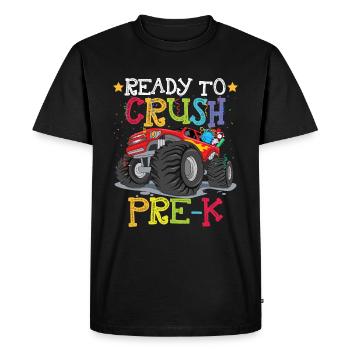 Ready To Crush Pre-K - Men's Premium Organic T-Shirt - black - Front - Nico (187cm)