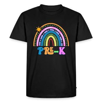 Pre K Rainbow - Men's Premium Organic T-Shirt - black - Front - Nico (187cm)