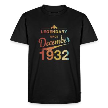 90e anniversaire Légendaire Décembre 1932 Volume 32 - T-shirt Premium bio Homme - noir - Devant - Nico (187cm)