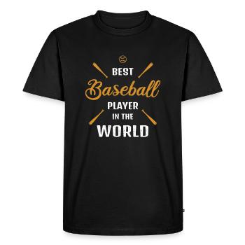 Best Baseball Player in the World Baseball Gift - Men's Premium Organic T-Shirt - black - Front - Nico (187cm)