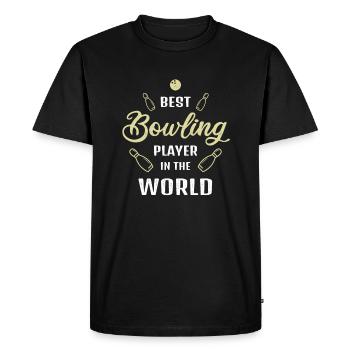Meilleur joueur de quilles au monde Bowling Dire cadeau - T-shirt Premium bio Homme - noir - Devant - Nico (187cm)