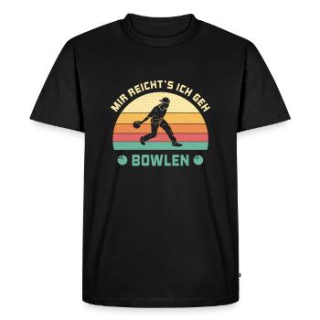 J’en ai assez de jouer au bowling cadeau - T-shirt Premium bio Homme - noir - Devant - Nico (187cm)