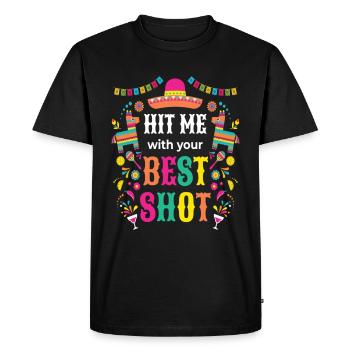 Hit Me Pinata Birthday - Men's Premium Organic T-Shirt - black - Front - Nico (187cm)
