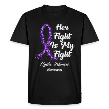 Her Fight Is My Fight In Family We Fight Together - Men's Premium Organic T-Shirt - black - Front - Nico (187cm)